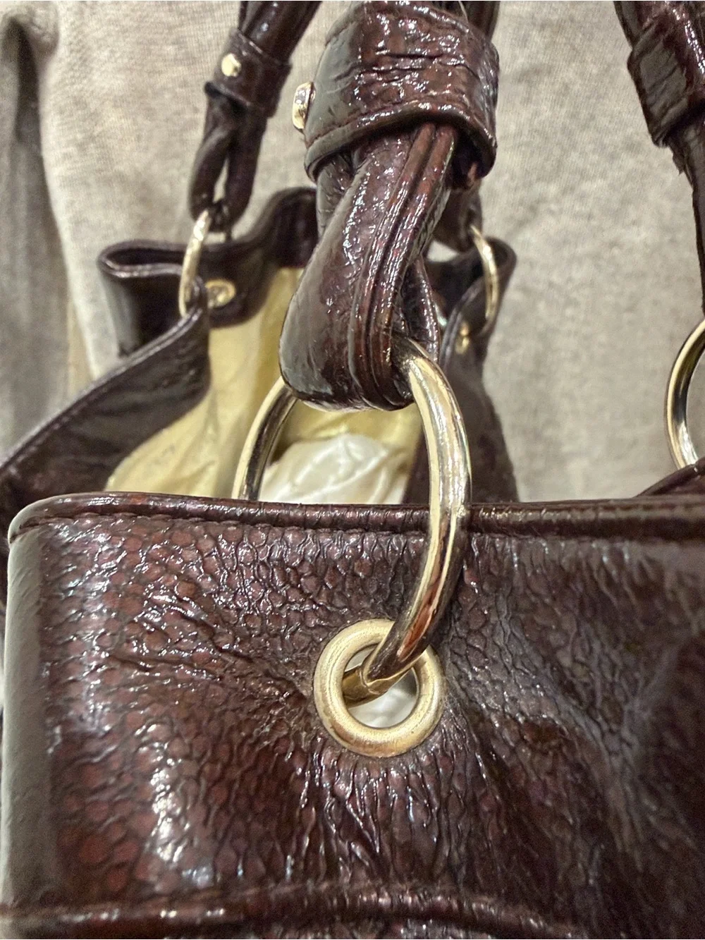 Loeffler Randall Brown Woven Leather Hobo Shoulder Bag